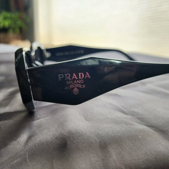Prada Women's Sunglasses 49 mm Black / Dark Grey Lens - Picture 3 of 7